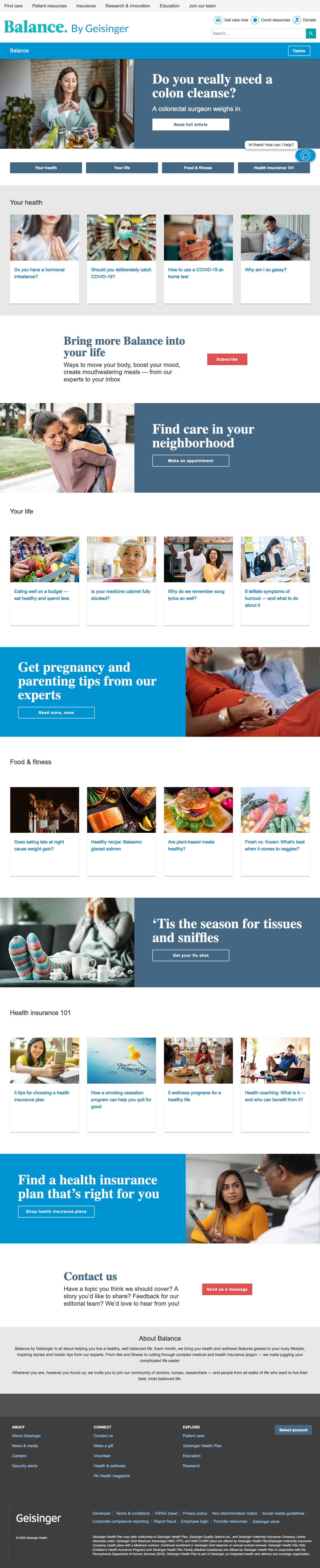 A longer Medicare education article in the Balance template showing the full scrolling experience