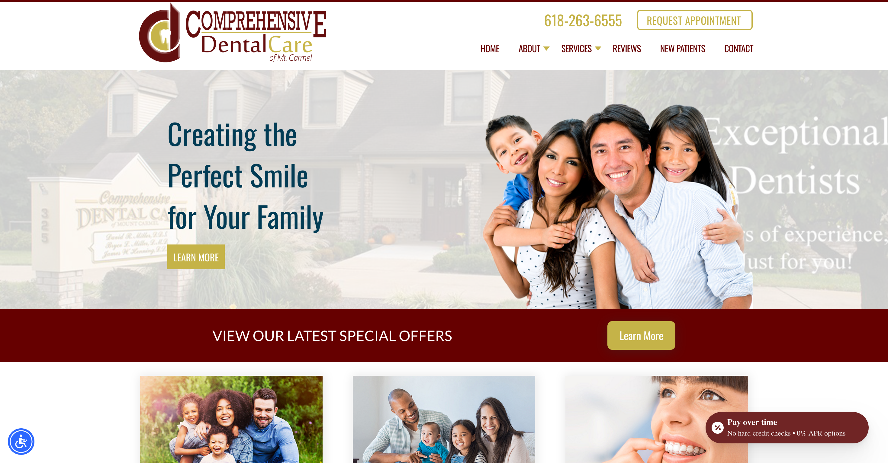 Comprehensive Dental Care of Mt Carmel website